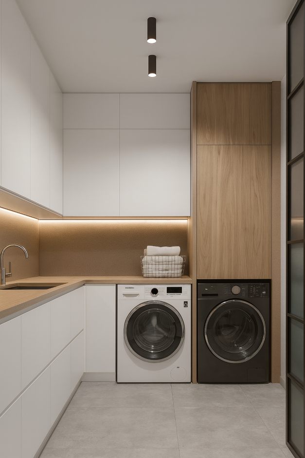 Kitchens with washer and dryer